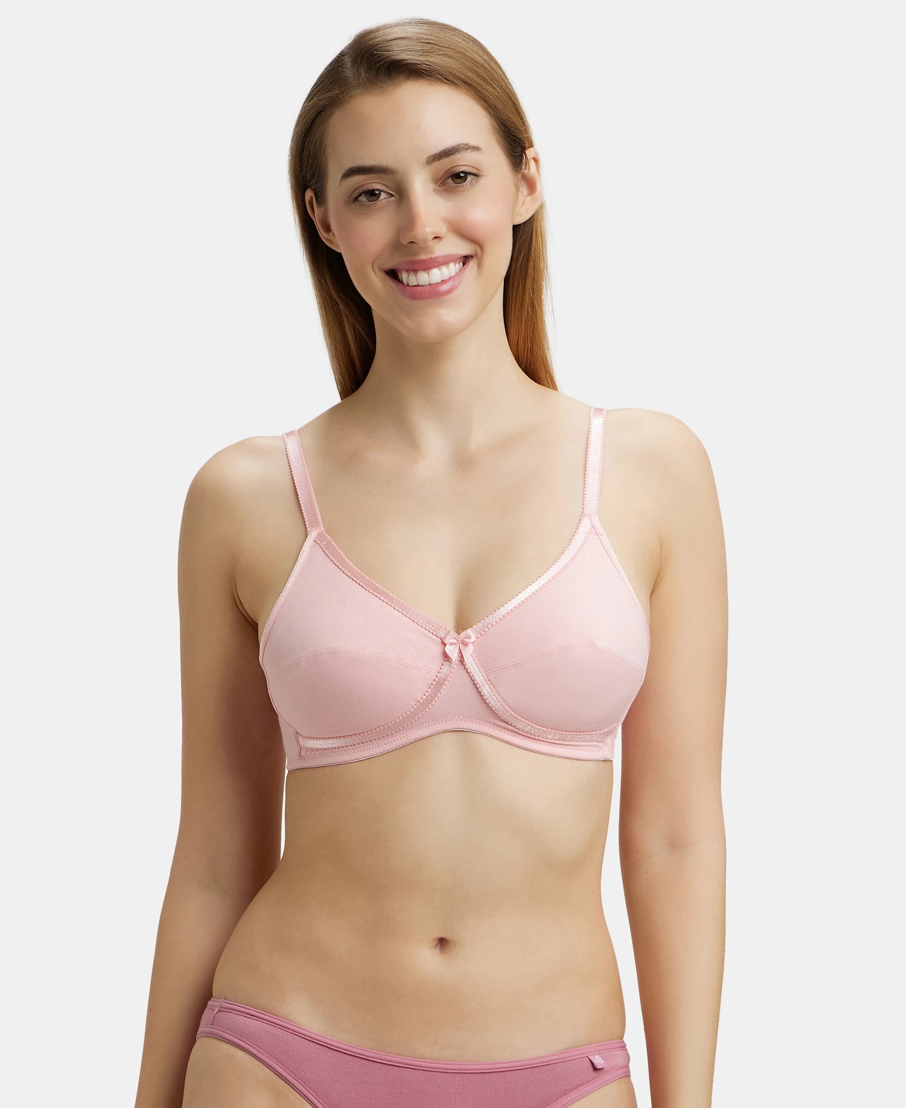 Candy-pink square-neck bra, Beyond Yoga