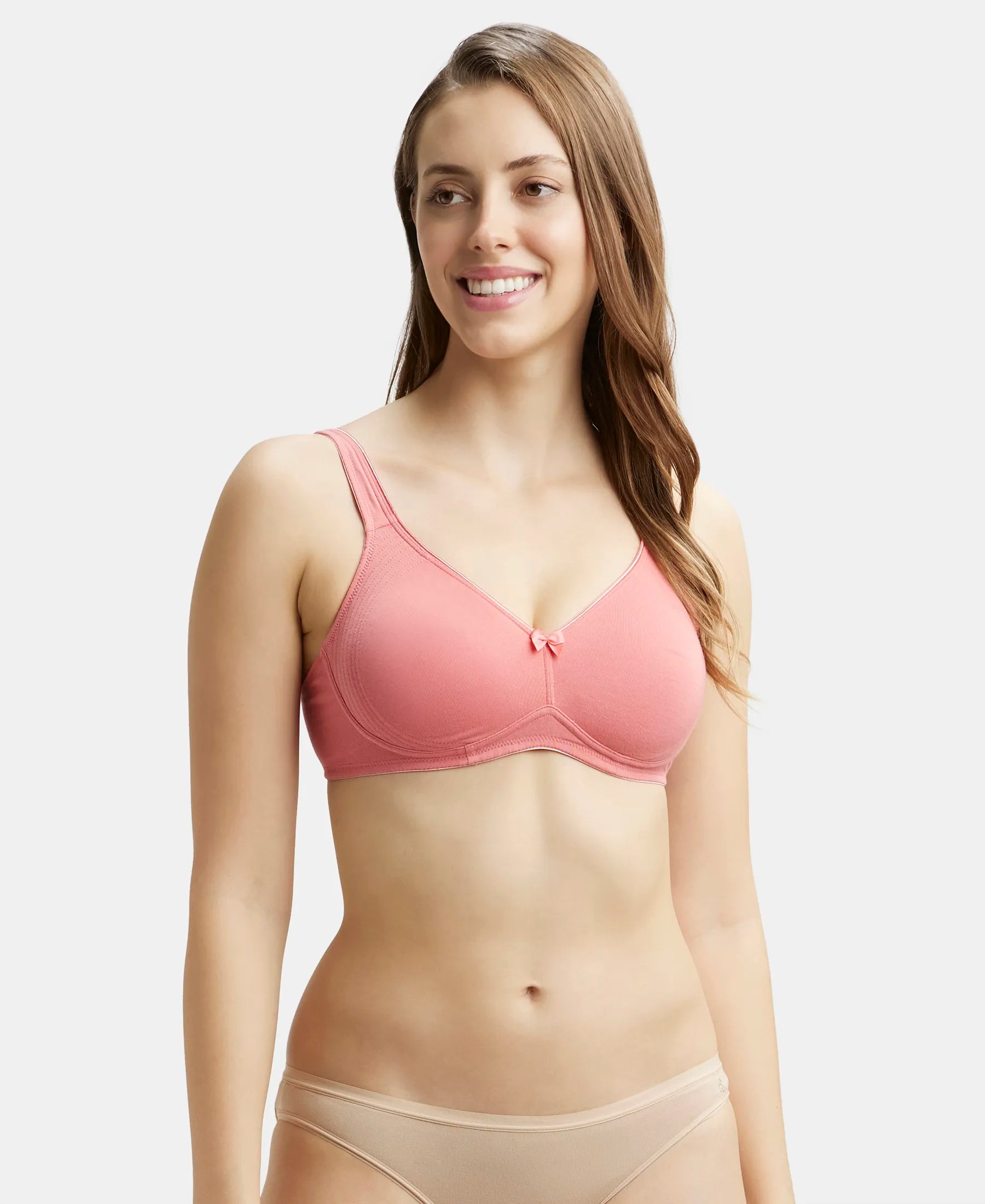 Buy Pick & Wear Women's Hosiery Wirefree B Cup Full Coverage Seamless  Everyday Bra with Adjustable Straps(30B,Wine) at