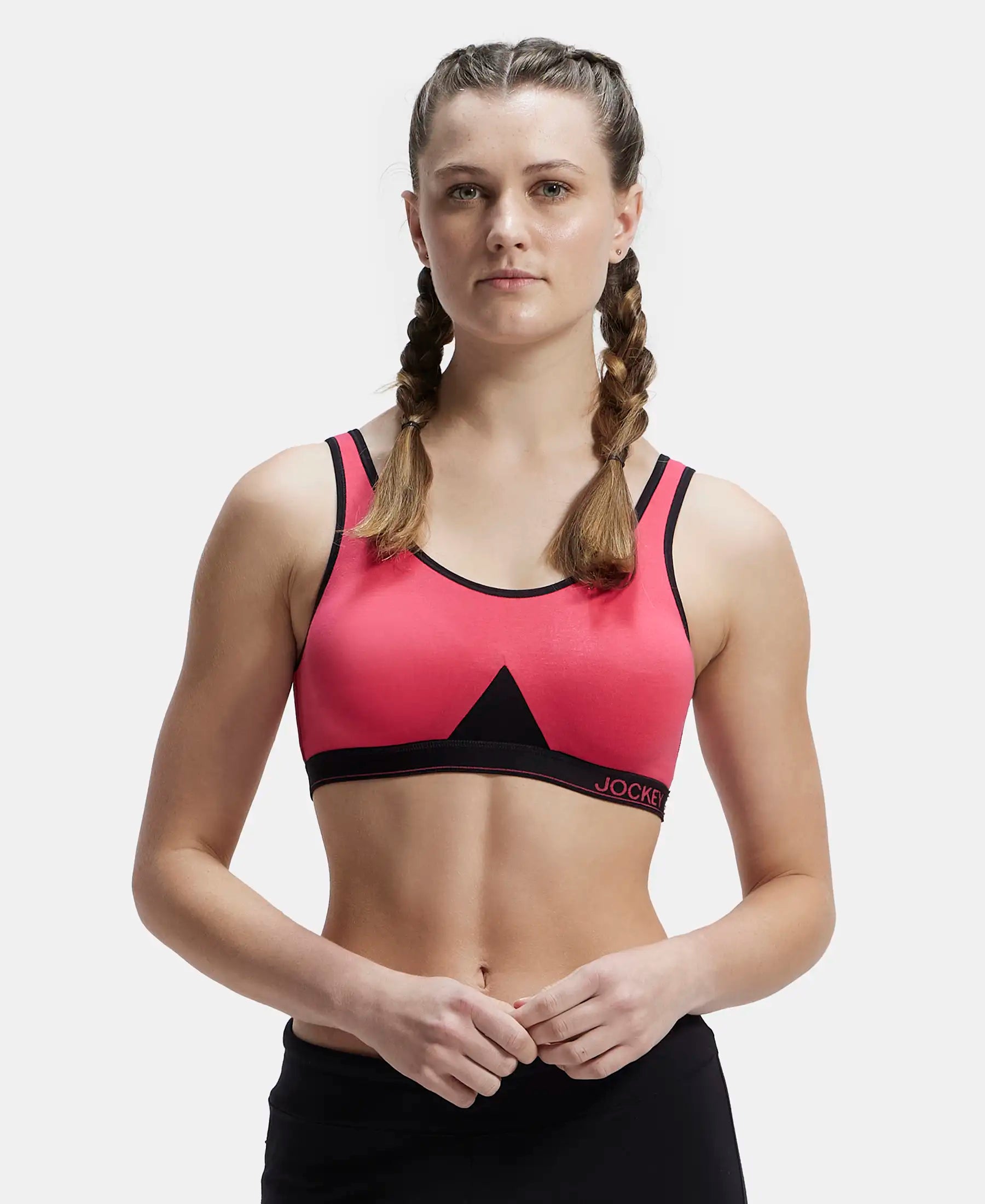 Buy Jockey Imperial Blue Non Wired Non Padded Sports Bra - 1376 for Women  Online @ Tata CLiQ
