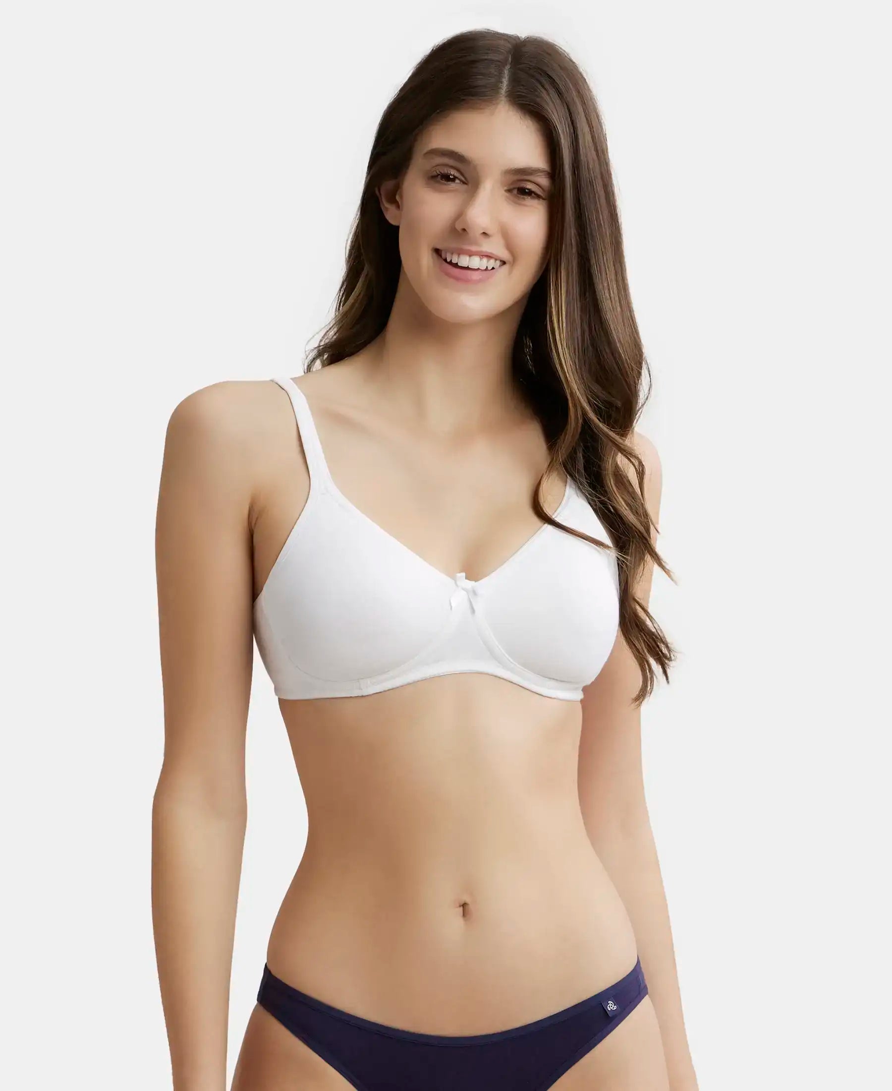 Jockey 1722 Women's Wirefree Non Padded Super Combed Cotton Elastane  Stretch Medium Coverage Everyday Bra with Concealed Shaper Panel and  Adjustable Straps, Heather Rose, 30B : : Clothing, Shoes &  Accessories