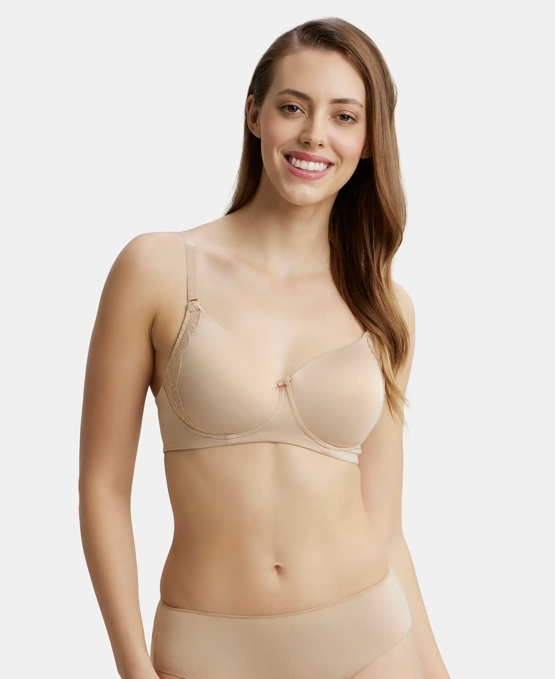 TQWQT Women Push Up Bra Plus Size No Underwire Soft Padding Lift Up T-Shirt  Bra Complexion 38A