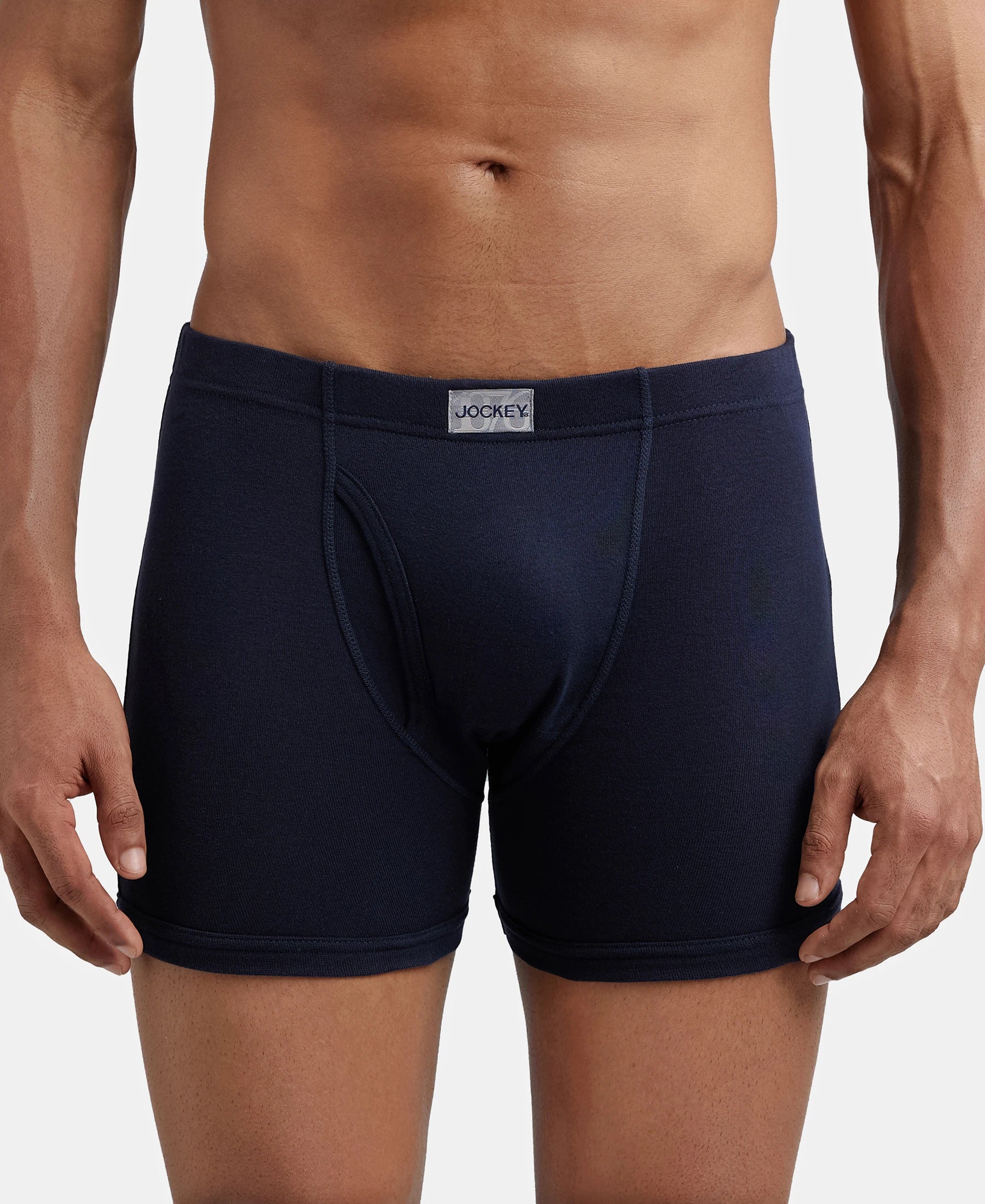 Jockey Super Combed Cotton Rib Solid Trunks (Deep Navy, M, 85 - 90 cms)  Price - Buy Online at ₹539 in India