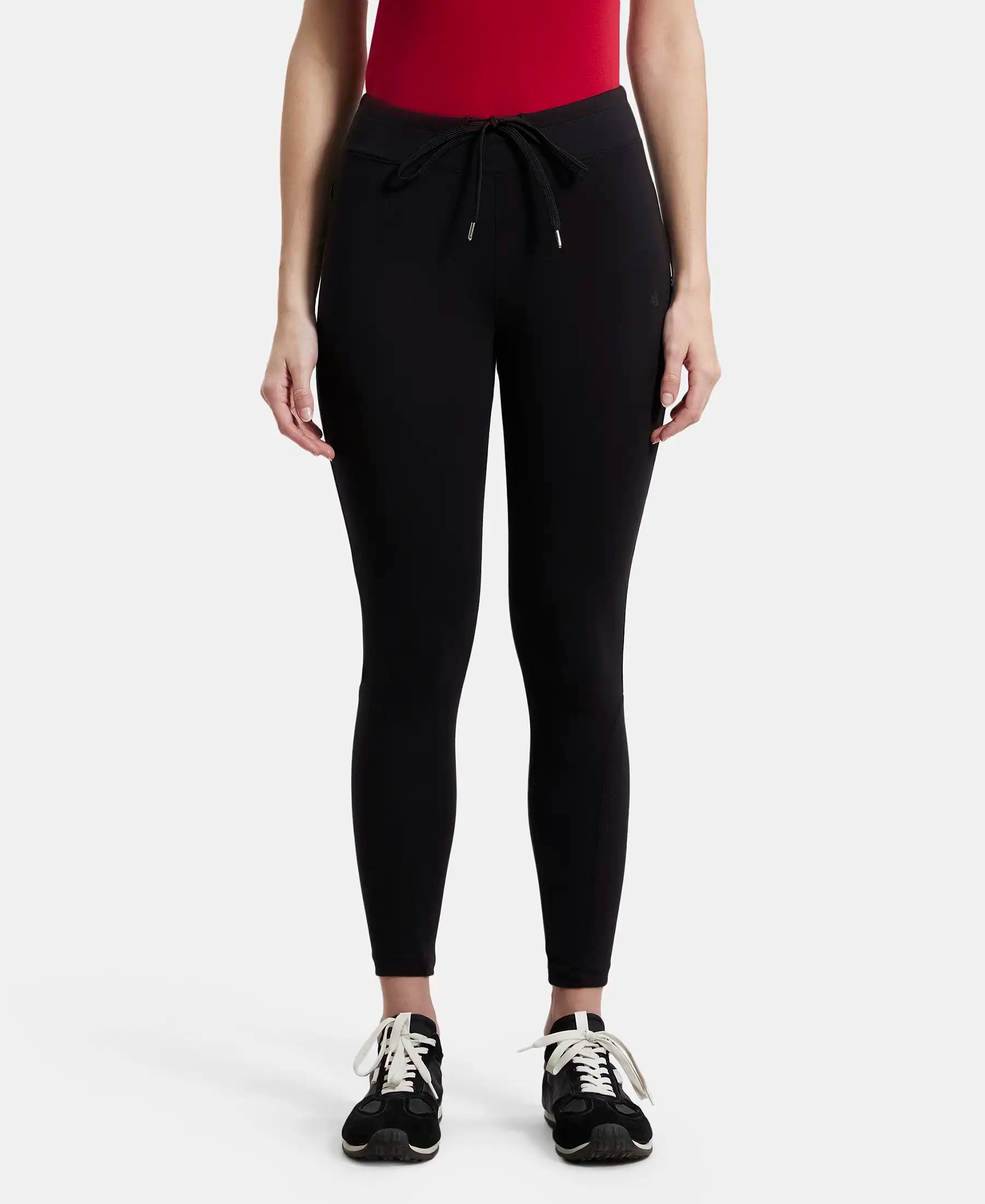 Buy Super Combed Cotton Elastane Yoga Pants with Side Zipper