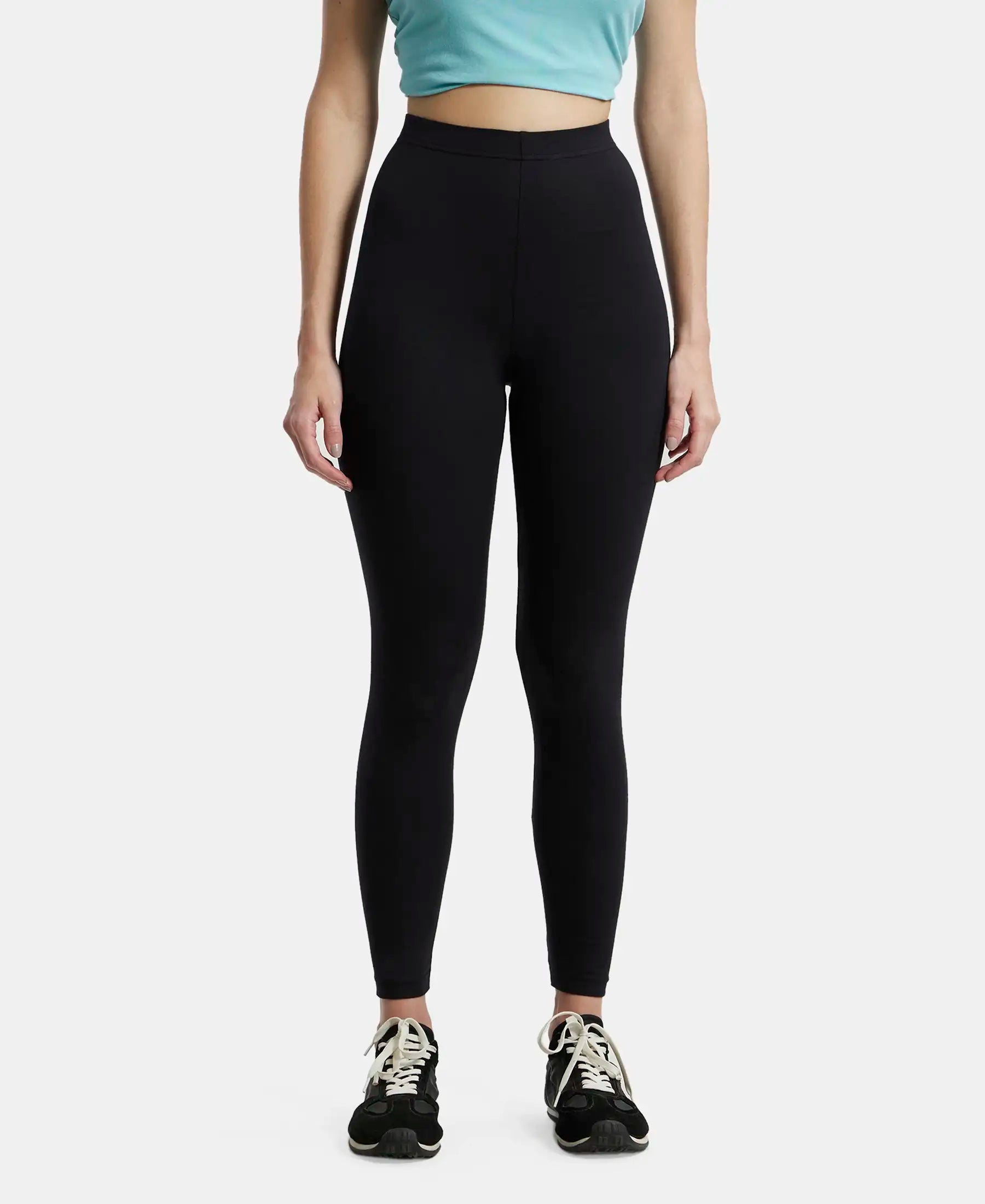 Combed Cotton Lycra Straight Fit Ladies Black Ankle Length Legging, Size: XL  and XXL at Rs 150 in Delhi