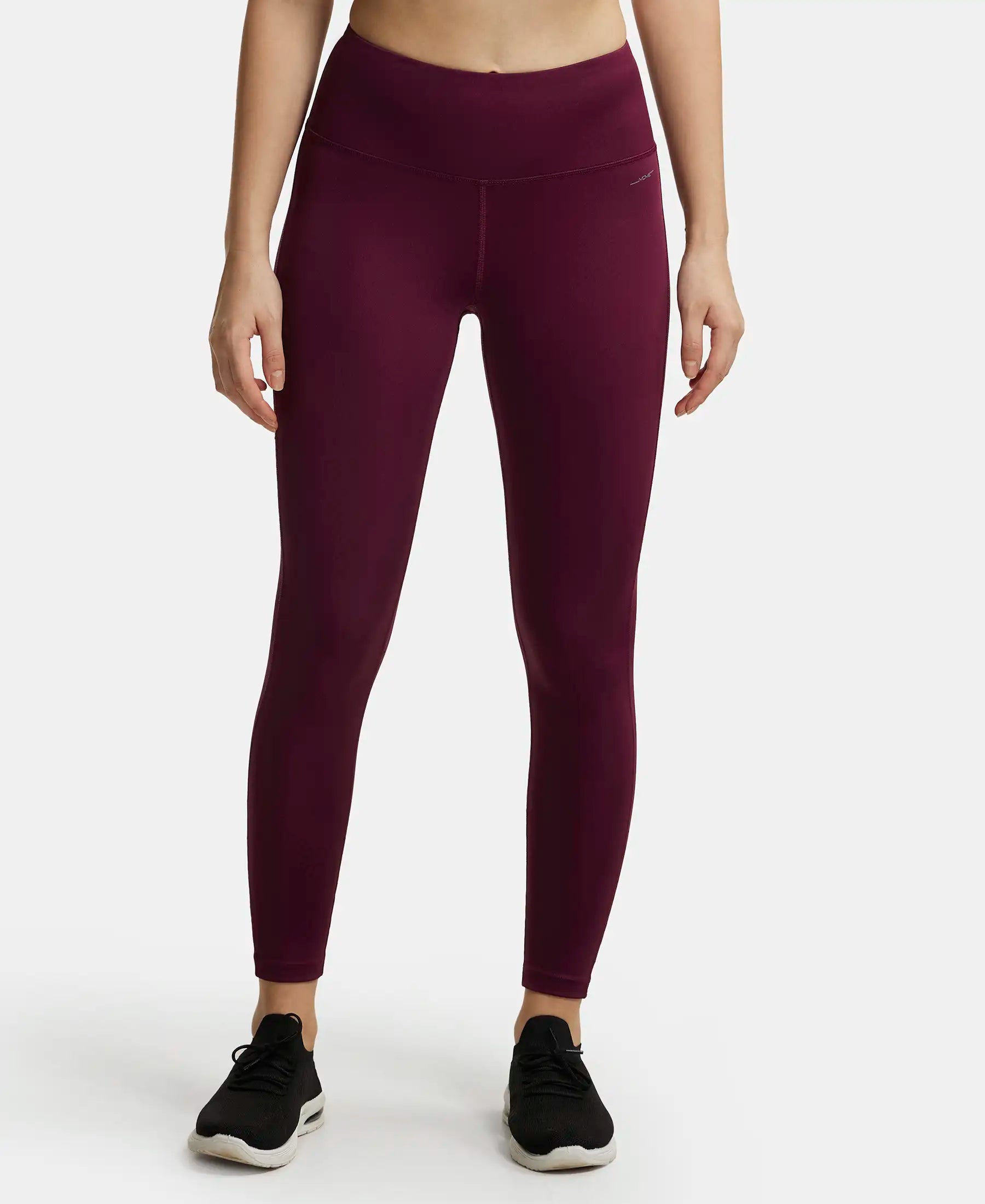 Buy Women's Microfiber Elastane Stretch Performance 7/8th Leggings with  Back Waistband Pocket and Stay Dry Technology - Grapewine Print MW68