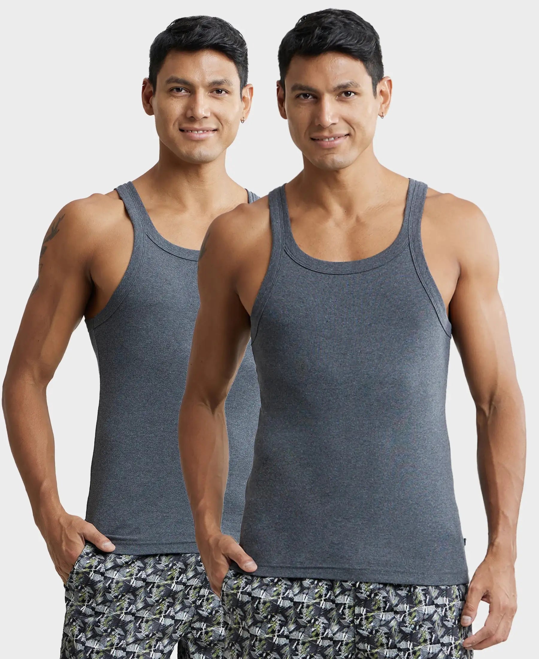 Men's Super Combed Cotton Rib Solid Round Neck Muscle Vest at Rs 300/piece  in Adilabad