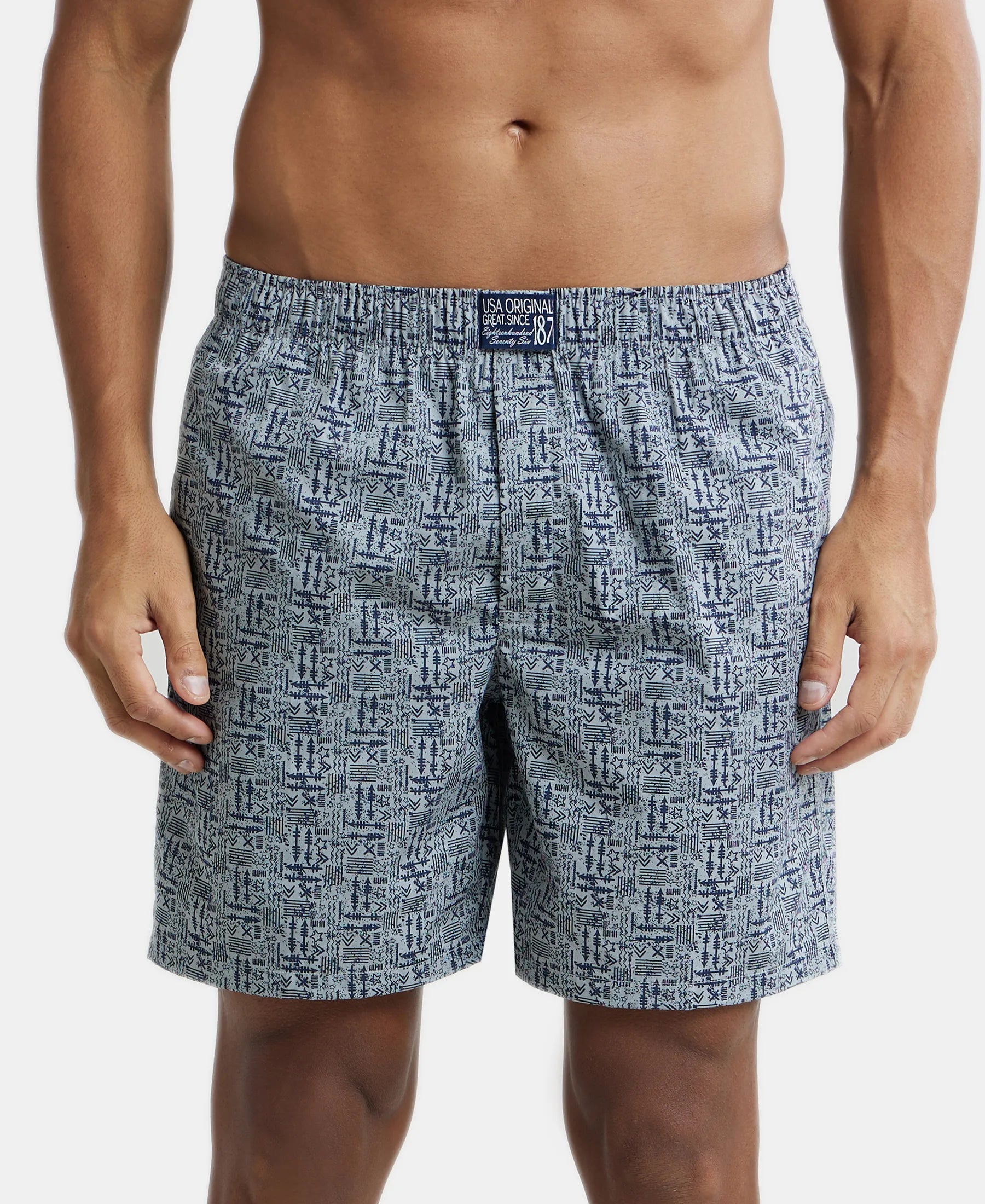 Buy Jockey Style US57 Men's Super Combed Mercerized Cotton Woven Printed Boxer  Shorts with Side Pocket - Seaport Teal Online at Best Prices in India -  JioMart.