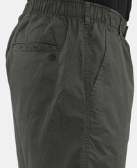 Super Combed Mercerised Cotton Woven Straight Fit Shorts with Side Pockets - Forest Green-7