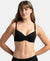 Under-Wired Padded Super Combed Cotton Elastane Stretch Medium Coverage T-Shirt Bra with Detachable Straps - Black-1