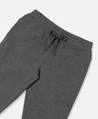 Super Combed Cotton Elastane Stretch Slim Fit Capri with Side Pockets - Charcoal Melange