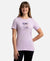 Super Combed Cotton Elastane Stretch Regular Fit Graphic Printed Round Neck Half Sleeve T-Shirt  - Orchid Bloom-1