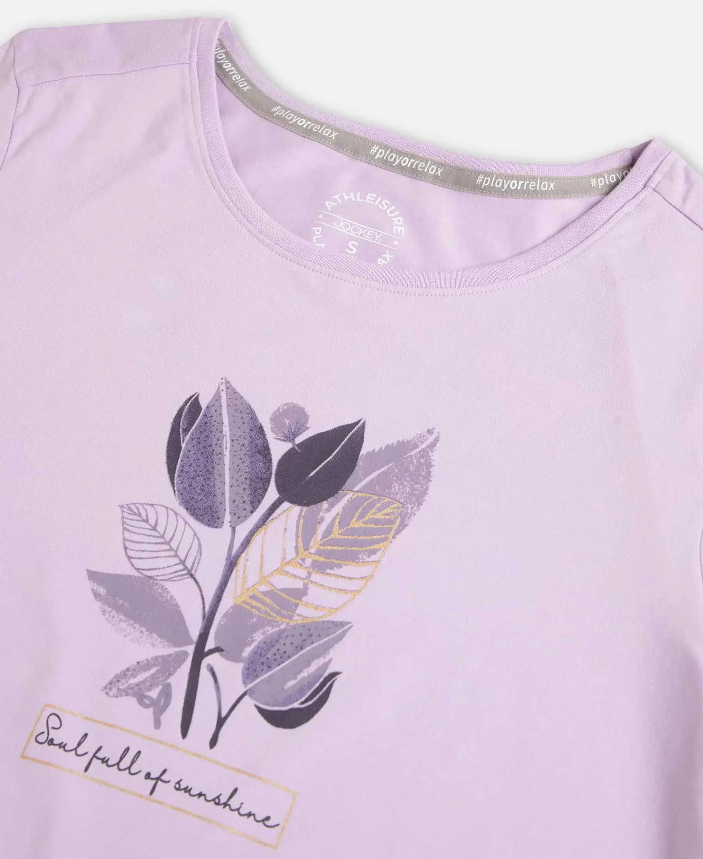 Super Combed Cotton Elastane Stretch Regular Fit Graphic Printed Round Neck Half Sleeve T-Shirt  - Orchid Bloom-9