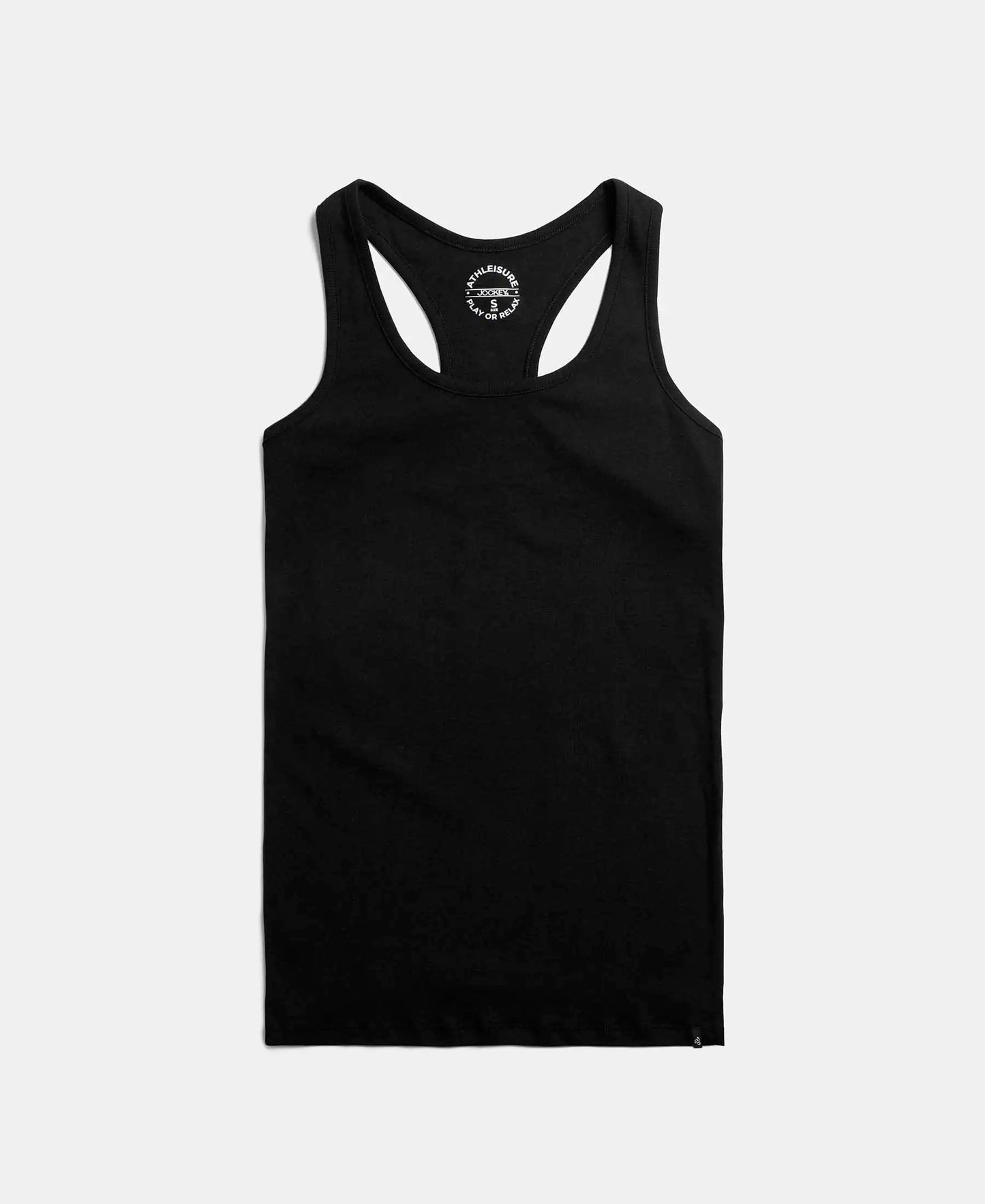 Super Combed Cotton Rib Fabric Slim Fit Solid Racerback Styled Tank Top - Black-9