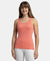 Super Combed Cotton Rib Fabric Slim Fit Solid Racerback Styled Tank Top - Blush Pink