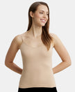 Super Combed Cotton Rib Camisole with Adjustable Straps and StayFresh Treatment - Light Skin