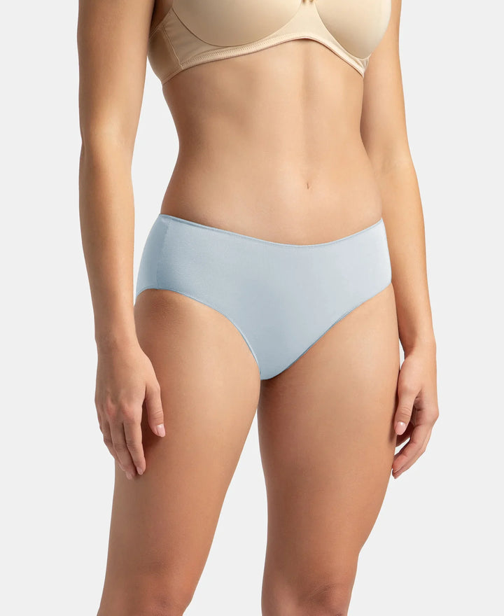 High Coverage Micro Modal Elastane Stretch Hipster With Ultrasoft Concealed Waistband - Kentucky Blue