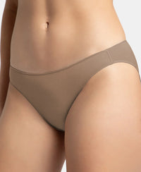 Medium Coverage Micro Modal Elastane Stretch Bikini With Concealed Waistband and StayFresh Treatment - Deep Taupe