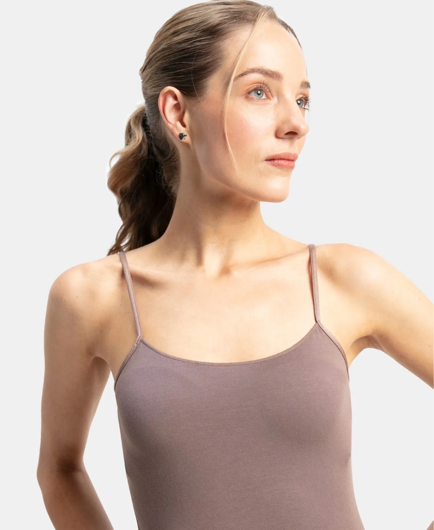 Micro Modal Elastane Stretch Camisole with Adjustable Straps and StayFresh Treatment - Deep Taupe