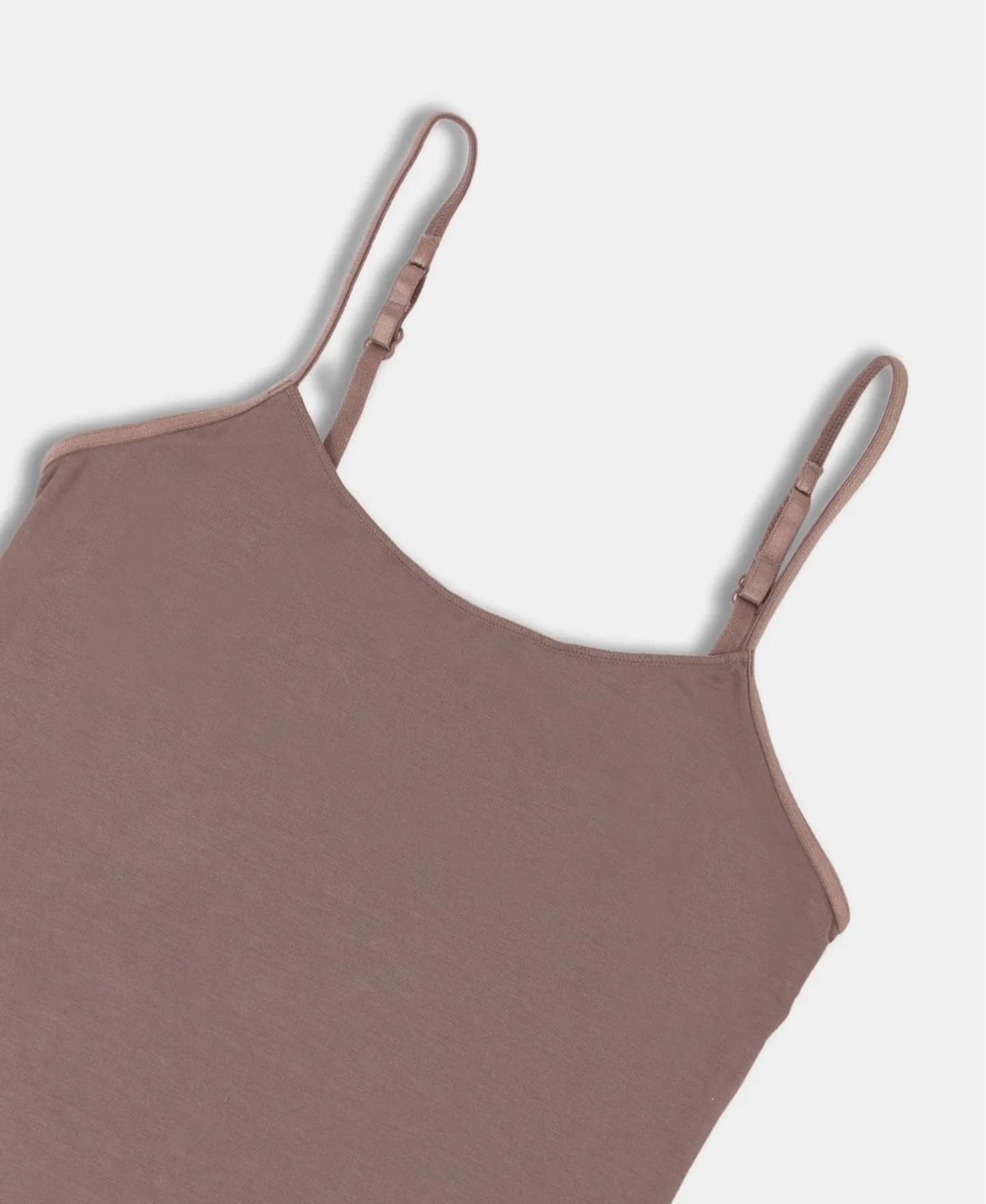 Micro Modal Elastane Stretch Camisole with Adjustable Straps and StayFresh Treatment - Deep Taupe