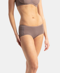 Full Coverage Micro Modal Elastane Stretch Full Brief With Exposed Waistband and StayFresh Treatment - Deep Taupe