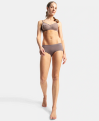 Full Coverage Micro Modal Elastane Stretch Full Brief With Exposed Waistband and StayFresh Treatment - Deep Taupe