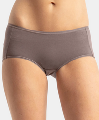 Full Coverage Micro Modal Elastane Stretch Full Brief With Exposed Waistband and StayFresh Treatment - Deep Taupe