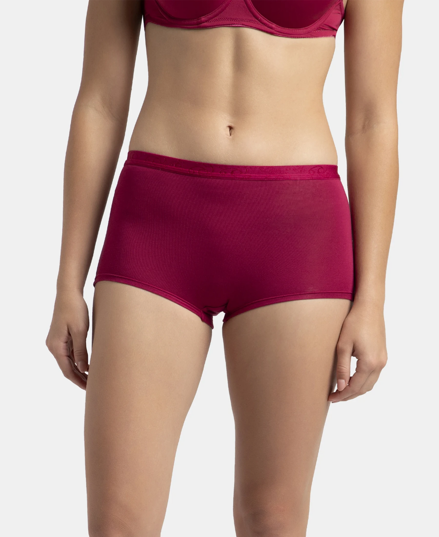 Full Coverage Micro Modal Elastane Stretch Boy Shorts with StayFresh Treatment - Anemone