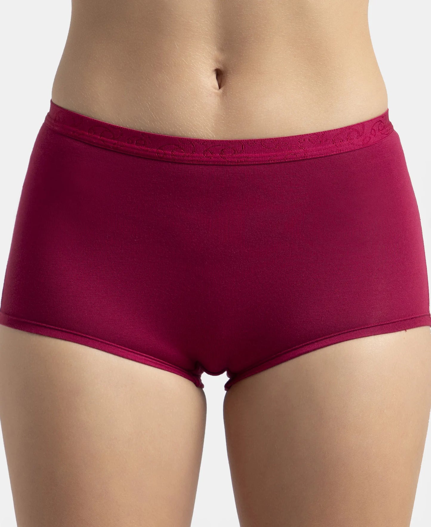 Full Coverage Micro Modal Elastane Stretch Boy Shorts with StayFresh Treatment - Anemone