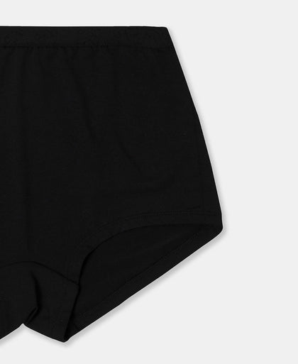 Full Coverage Micro Modal Elastane Stretch Boy Shorts with StayFresh Treatment - Black