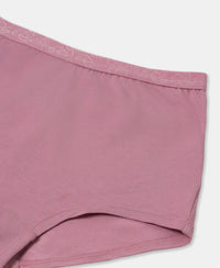 Full Coverage Micro Modal Elastane Stretch Boy Shorts with StayFresh Treatment - Cashmere Rose