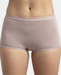 Full Coverage Micro Modal Elastane Stretch Boy Shorts with StayFresh Treatment - Mocha