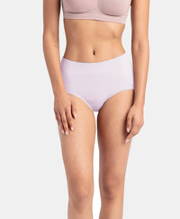 High Coverage Soft Touch Microfiber Elastane Stretch Full Brief with No Visible Pantyline - Fragrant Lilac