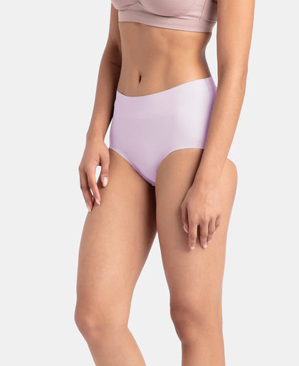 High Coverage Soft Touch Microfiber Elastane Stretch Full Brief with No Visible Pantyline - Fragrant Lilac