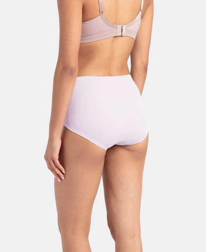 High Coverage Soft Touch Microfiber Elastane Stretch Full Brief with No Visible Pantyline - Fragrant Lilac