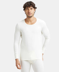 Soft Touch Microfiber Elastane Stretch Full Sleeve Thermal Undershirt with StayWarm Technology - Winter White-5