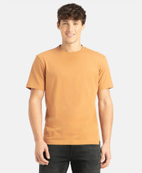 Super Combed Cotton Rich Round Neck Half Sleeve T-Shirt - Brown Sugar