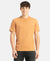 Super Combed Cotton Rich Round Neck Half Sleeve T-Shirt - Brown Sugar