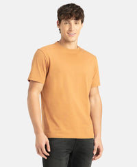 Super Combed Cotton Rich Round Neck Half Sleeve T-Shirt - Brown Sugar