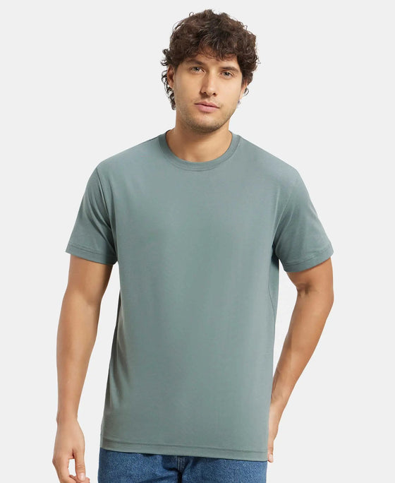 Super Combed Cotton Rich Round Neck Half Sleeve T-Shirt - Balsam Green-5