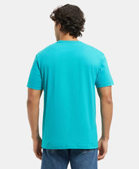 Super Combed Cotton Rich Round Neck Half Sleeve T-Shirt - Deep Atlantis-3