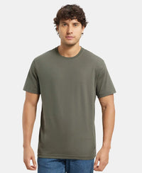 Super Combed Cotton Rich Round Neck Half Sleeve T-Shirt - Deep Olive-1