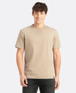 Super Combed Cotton Rich Round Neck Half Sleeve T-Shirt - Desert Taupe