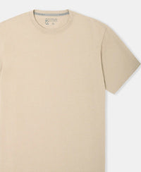 Super Combed Cotton Rich Round Neck Half Sleeve T-Shirt - Desert Taupe