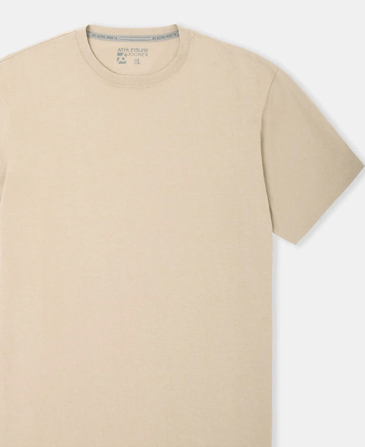 Super Combed Cotton Rich Round Neck Half Sleeve T-Shirt - Desert Taupe