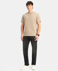 Super Combed Cotton Rich Round Neck Half Sleeve T-Shirt - Desert Taupe