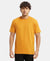 Super Combed Cotton Rich Round Neck Half Sleeve T-Shirt - Desert Sun-1