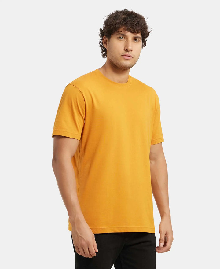 Super Combed Cotton Rich Round Neck Half Sleeve T-Shirt - Desert Sun-2