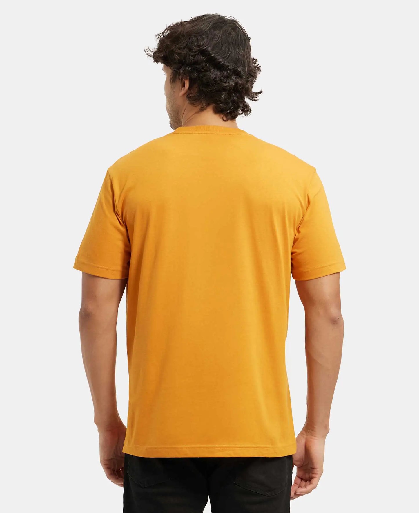 Super Combed Cotton Rich Round Neck Half Sleeve T-Shirt - Desert Sun-3