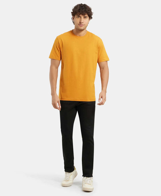 Super Combed Cotton Rich Round Neck Half Sleeve T-Shirt - Desert Sun-4