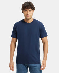 Super Combed Cotton Rich Round Neck Half Sleeve T-Shirt - Navy-1